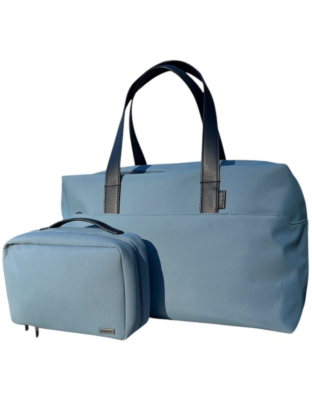 Away Everywhere Bag Coast Blue Weekender Travel Tote + Toiletry Pouch Set